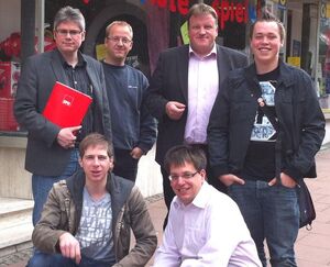 Axel Lipp zusammen mit Mitglieder des Juso- Kreisvorstandes